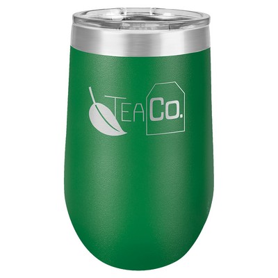 Polar Camel 16 oz. Green Vacuum Insulated Stemless Tumbler with Lid