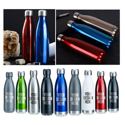 Reusable 17oz. 500ml Sport Vacuum Stainless Steel Bottle