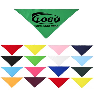 Polyester Pet Bandana Simple Solid Color Cat Dog Bib Scarf