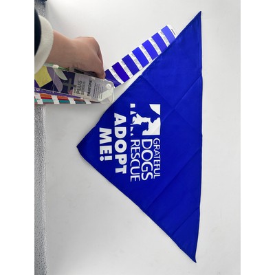 Custom Polyester Triangle Pet Bandana - 17.7" x 17.7" x 24.8"