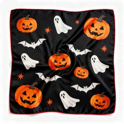 100% Natural Mulberry Silk Square Bandanna (Full Color Digital Print)