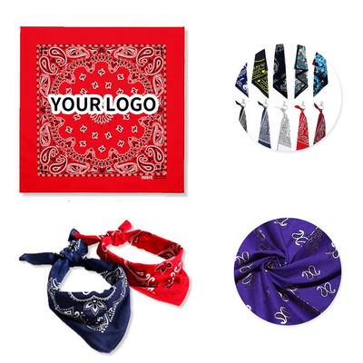 Polyester Satin Square Head Scarf Hair Wrap Bandana 21.7" X 21.7"