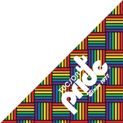 Rainbow Pride Design Pet Bandanna Triangle (XS/SM) 14"x14"x19" 100% Cotton Pre-Dyed Stock Pattern
