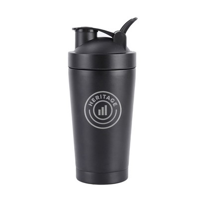 17oz Stainless Steel Vacuum-Insulated Protein Shaker Bottle