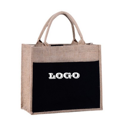 Linen Covered Three-Dimensional Tote Bag